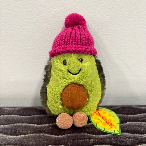 RARE Jellycat Fuchsia Cozi Amuseable Avocado - Picture 2 of 4